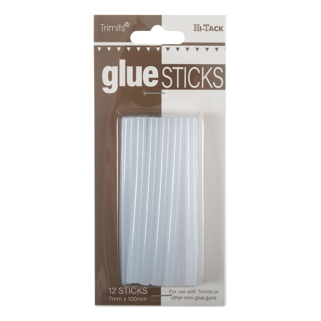 Replacement Glue Sticks: Hi-Tack: Opaque: 7mm x 10cm: 12 Pieces