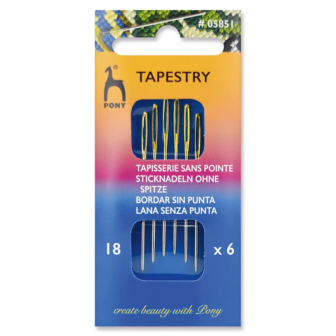 Hand Sewing Needles: Tapestry: Gold Eye: Size 18