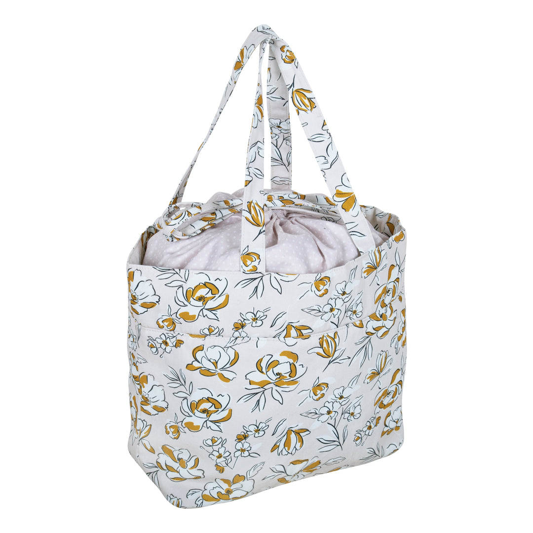 Craft Bag (M): Drawstring: Spring Floral