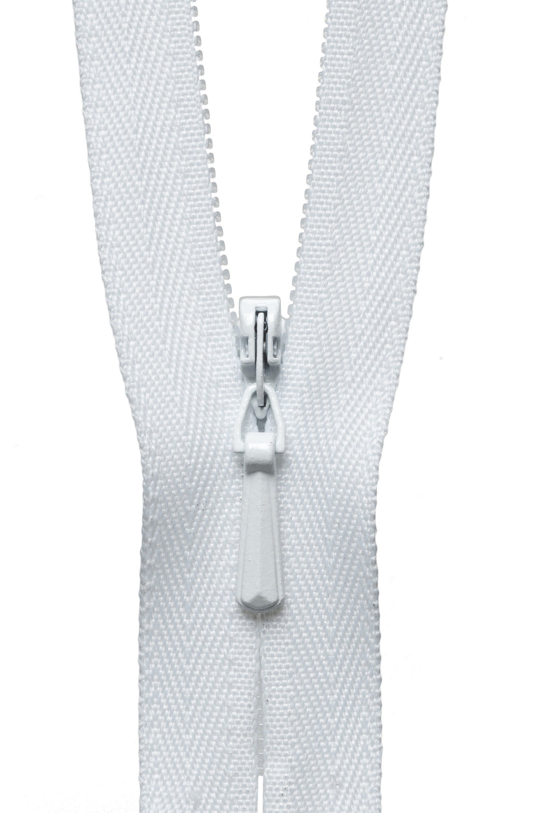 Concealed Zip: 23cm: White