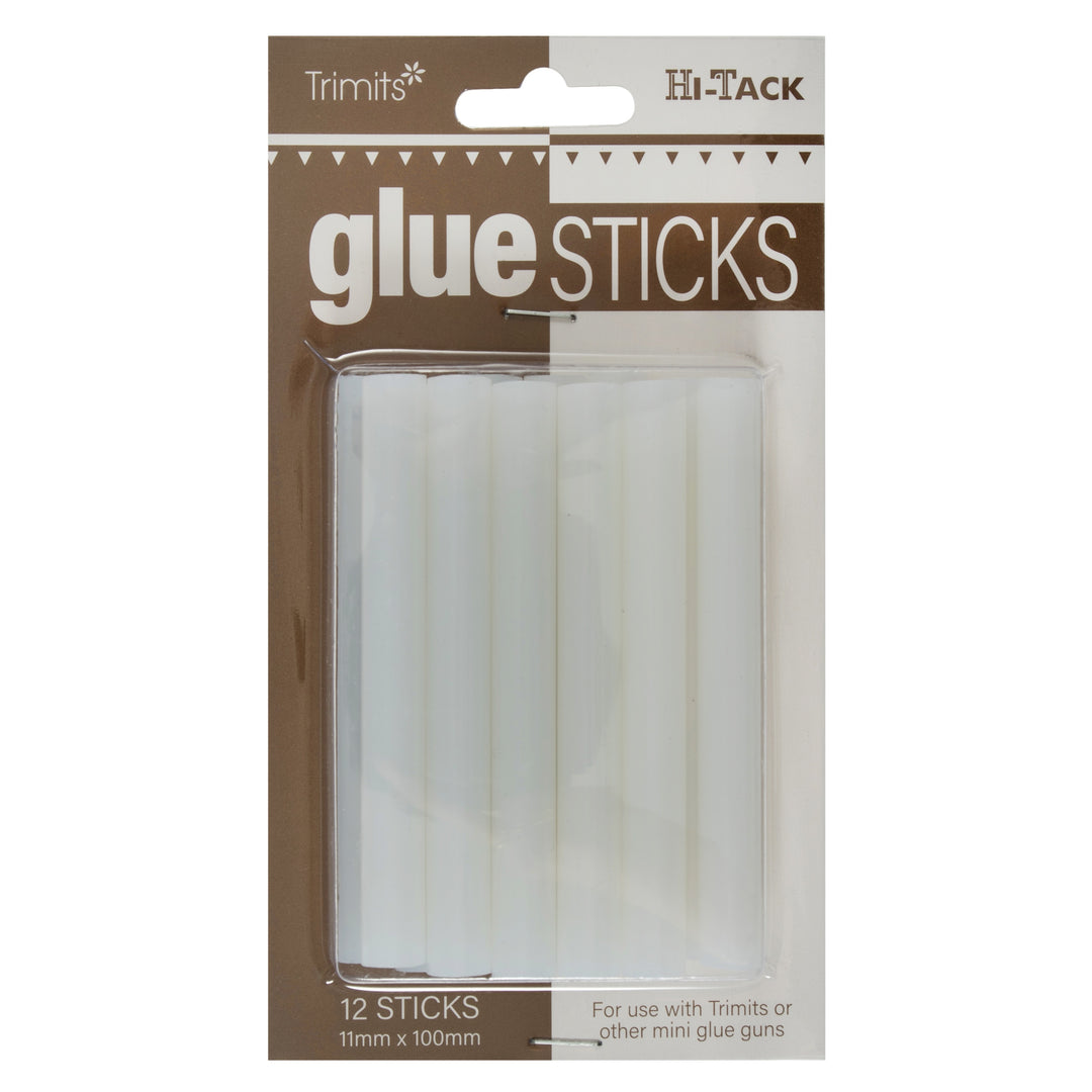 Replacement Glue Sticks: Hi-Tack: Opaque: 11mm x 10cm: 12 Pieces (5)