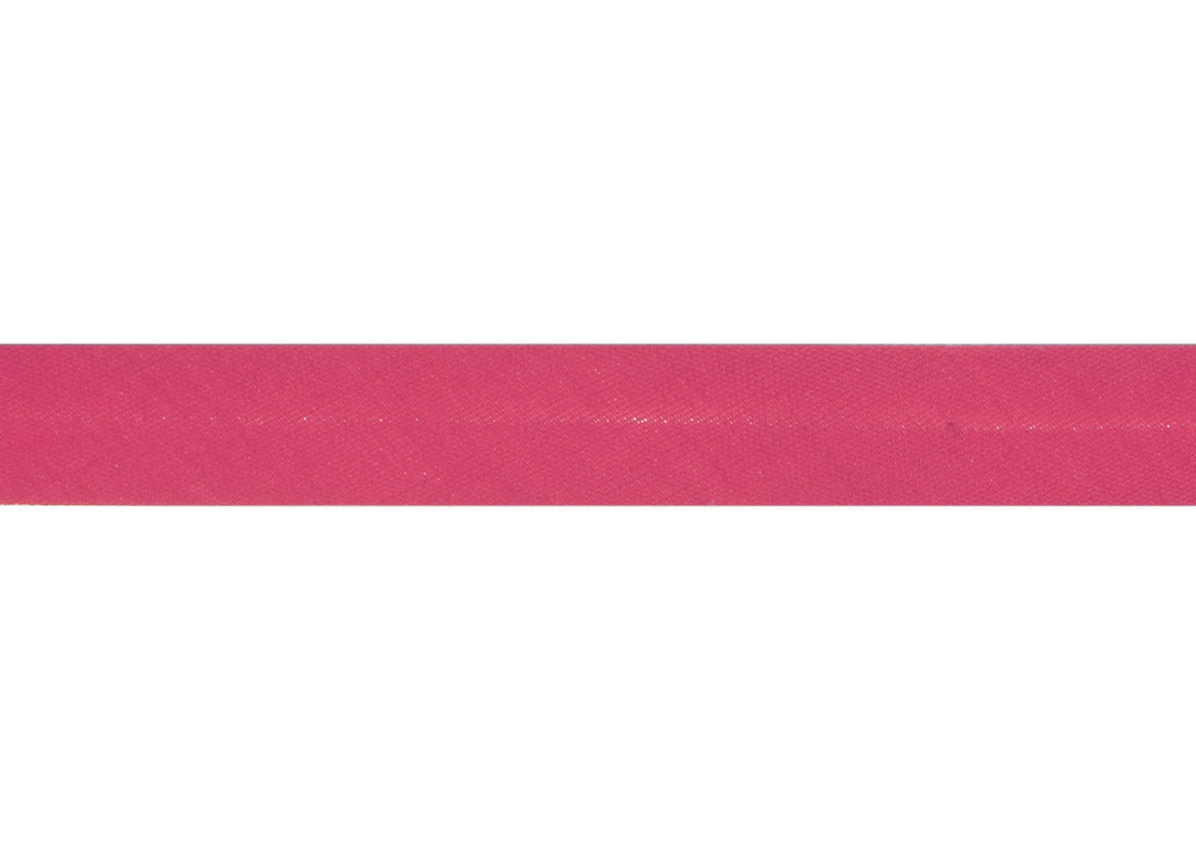 Trim: Bias Binding: Polycotton: 16mm: Cerise Sold By The Metre