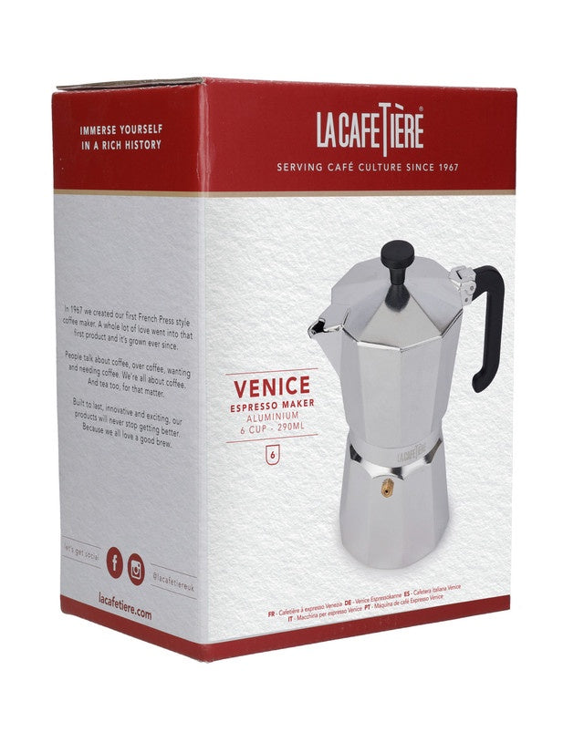 La Cafetière Venice Aluminium Espresso Maker 6-Cup