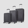 Santiago 3pc Trolley Suitcase Set Black