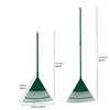 JVL Outdoor Garden Lawn Leaf Rake with Telescopic Handle, Green