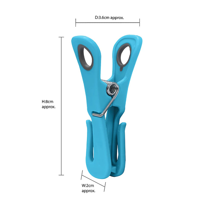 JVL Prism Plastic Clip Pegs with Hooks Pack of 24