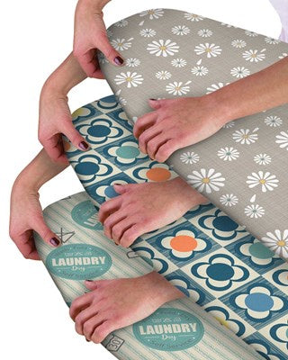 Multi - Fit Elasticated Ironing Board Covers - Assorted Designs B