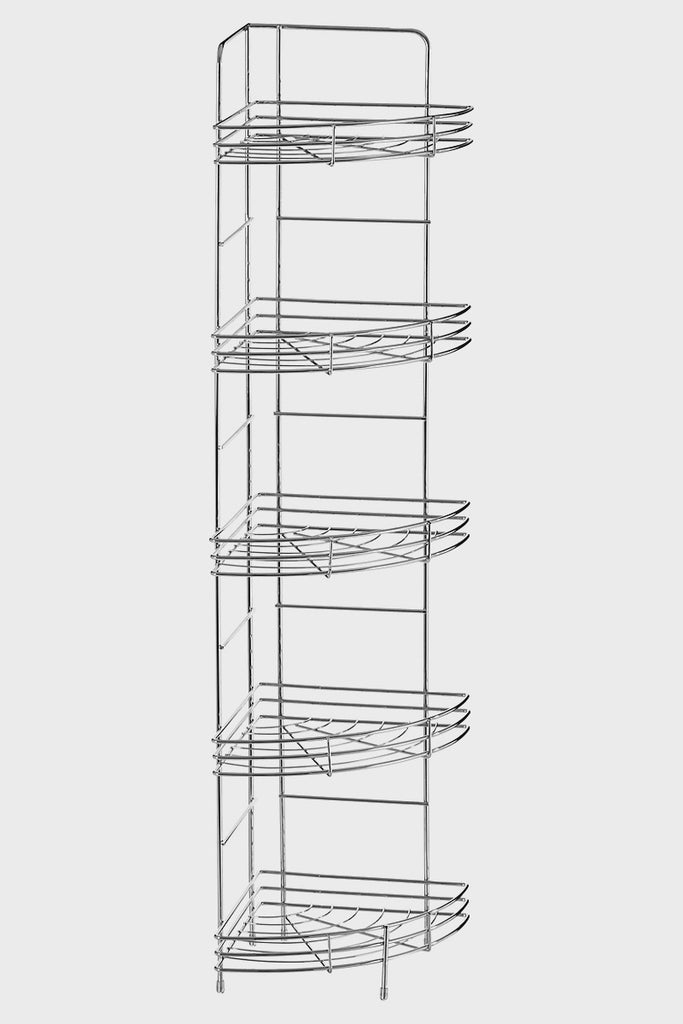 Maison by Premier 5 Tier Chrome Corner Storage Rack Caddy