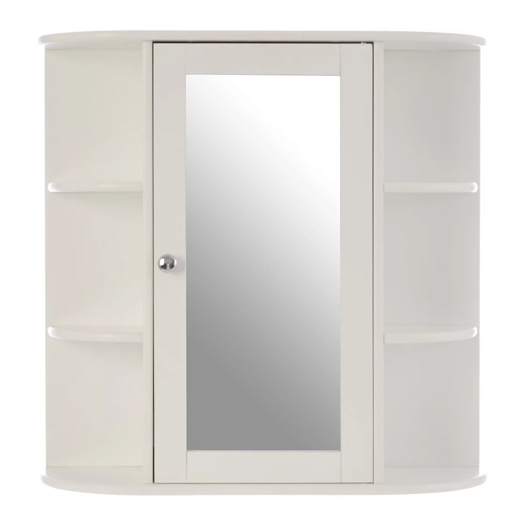 Maison by Premier Portland Seven Shelf Mirrored Door Bathroom Cabinet