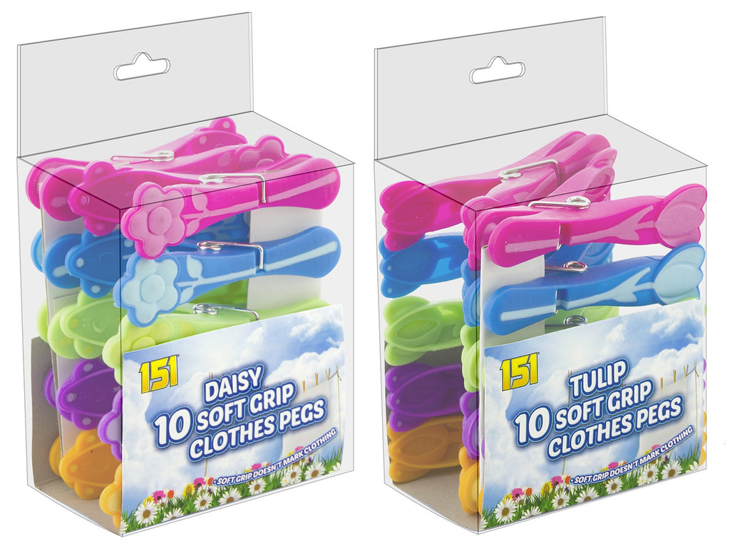 Daisy Soft Grip Clothes Pegs Pack of 10