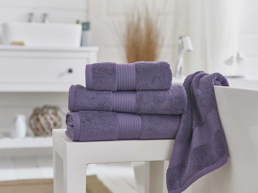 Bliss Pima 650gsm Supersoft Fluffy Cotton Towel Purple