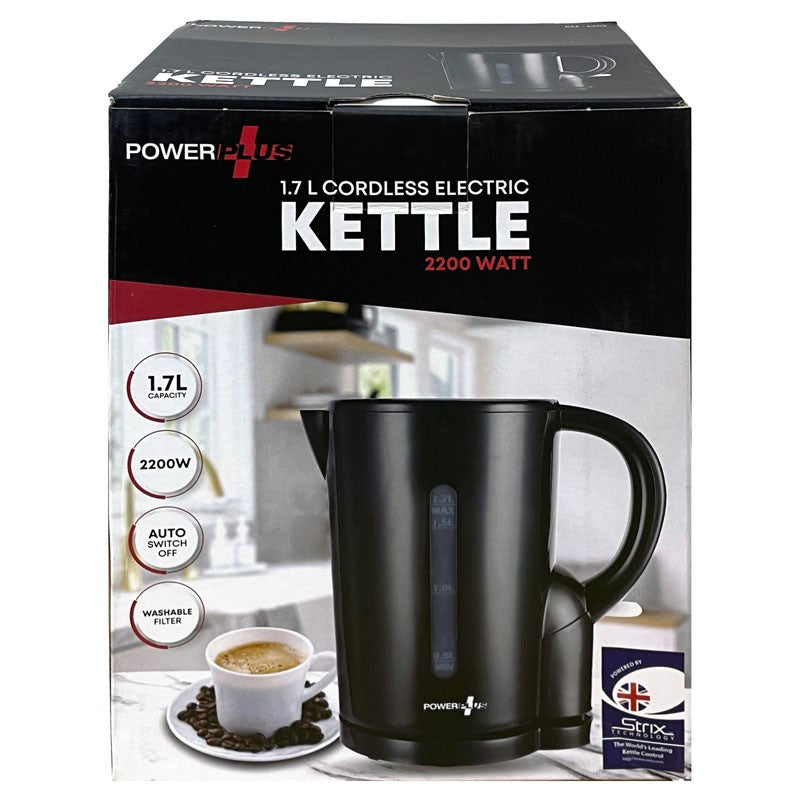 Powerplus Cordless Kettle 1.7Ltr - Black