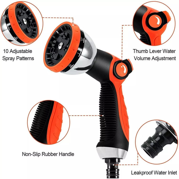 Green Blade  10-Pattern Spray Nozzle with Rubber Grip