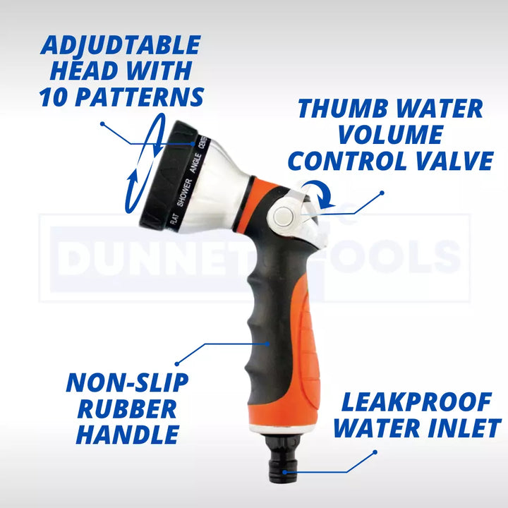 Green Blade  10-Pattern Spray Nozzle with Rubber Grip