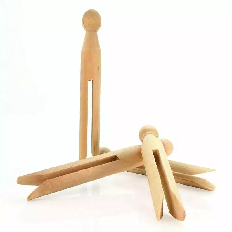Birch Wooden Dolly Clothes Pegs Pack of 24