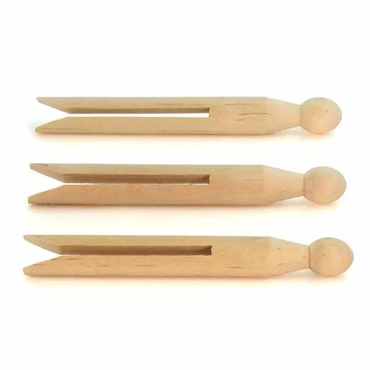 Birch Wooden Dolly Clothes Pegs Pack of 24