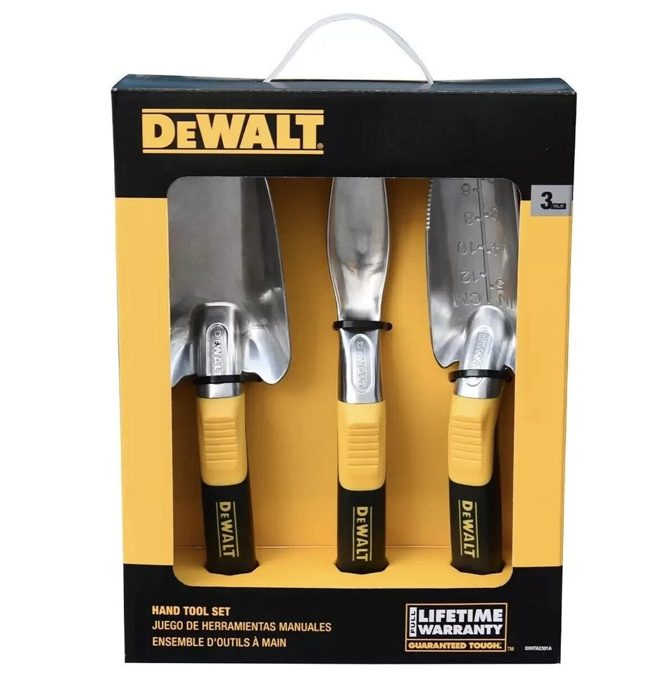DeWALT Aluminium Hand Tool Set - 3 Piece Gardening Tool Kit