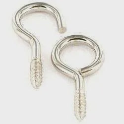 Securit Curtain Wire Hooks & Eyes Nickel Plated (6+6)