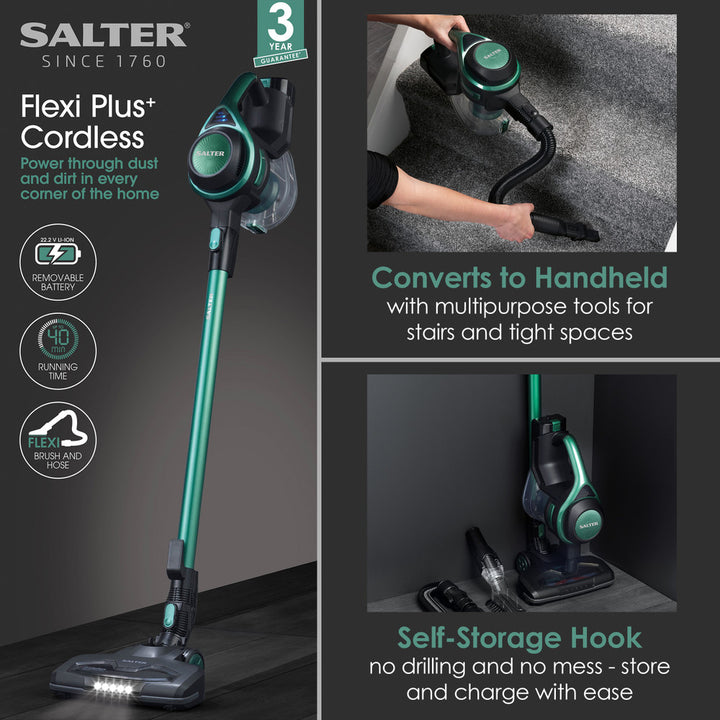 Salter Cordless Vacuum Cleaner Flexi Plus+ Handheld