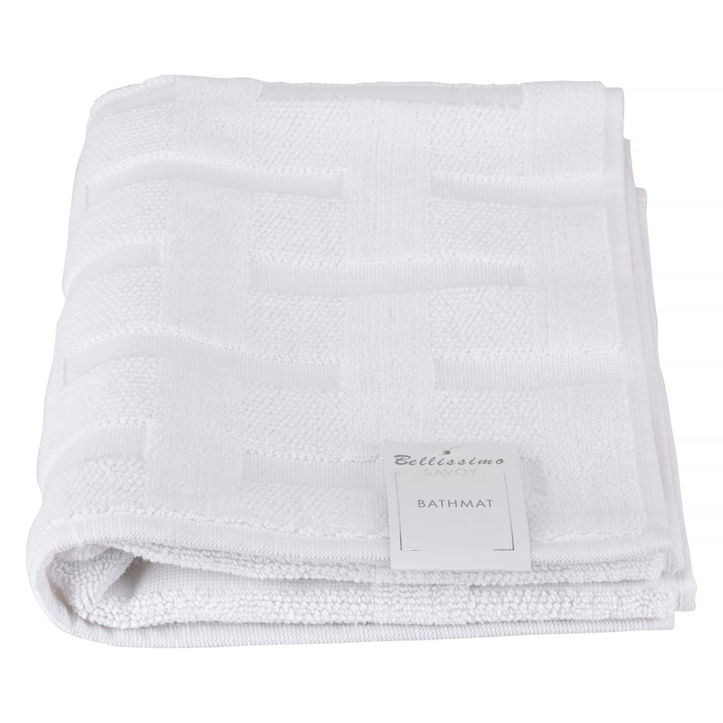 Savoy Hotel Style Egyptian Cotton Bath Mat White 50cm x 90cm