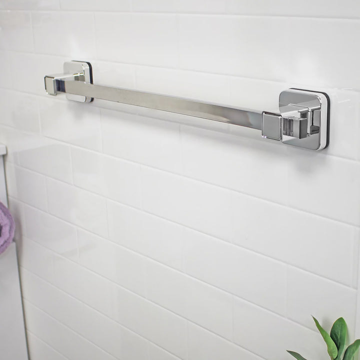 Showerdrape Pushloc 430Mm Stainless Steel Suction Wall Mounted Towel Rail