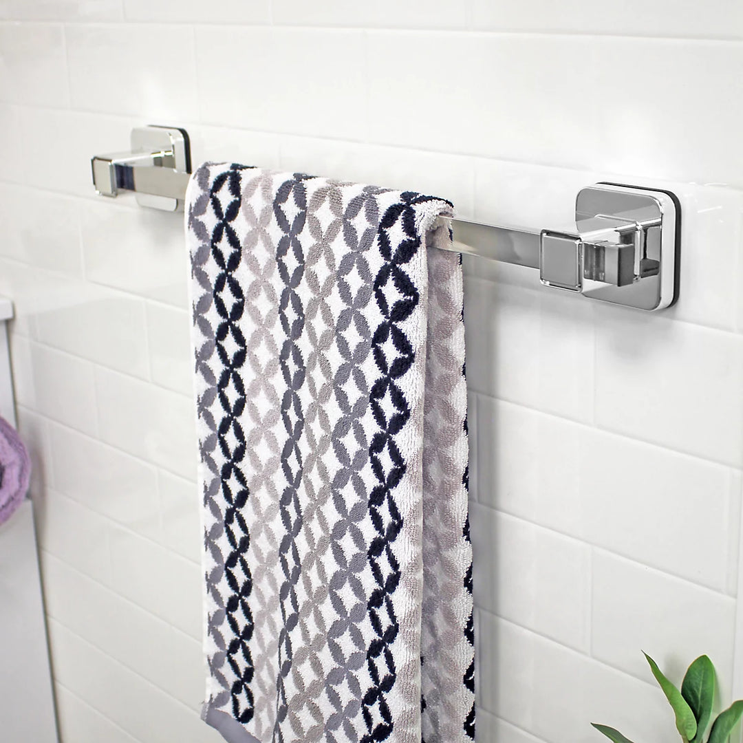 Showerdrape Pushloc 430Mm Stainless Steel Suction Wall Mounted Towel Rail