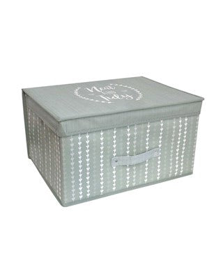 Jumbo Fabric Neat and Tidy Design Storage Grey Chest