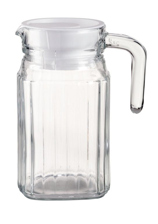 Luminarc Quadro Fridge Jug - White Lid 0.5L