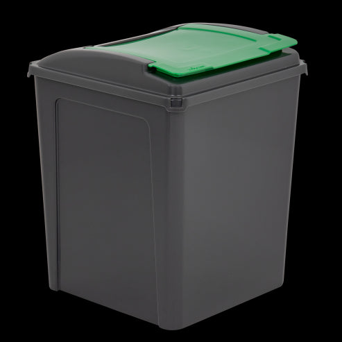 Recycle It 50L Bin & Lid Graphite/Gen. Green