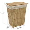 Acacia Rectangular Willow Laundry Basket Large