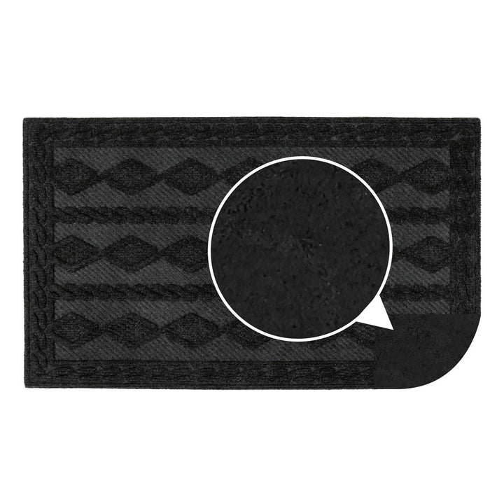 Knit Scraper Doormat Charcoal 40x60cm