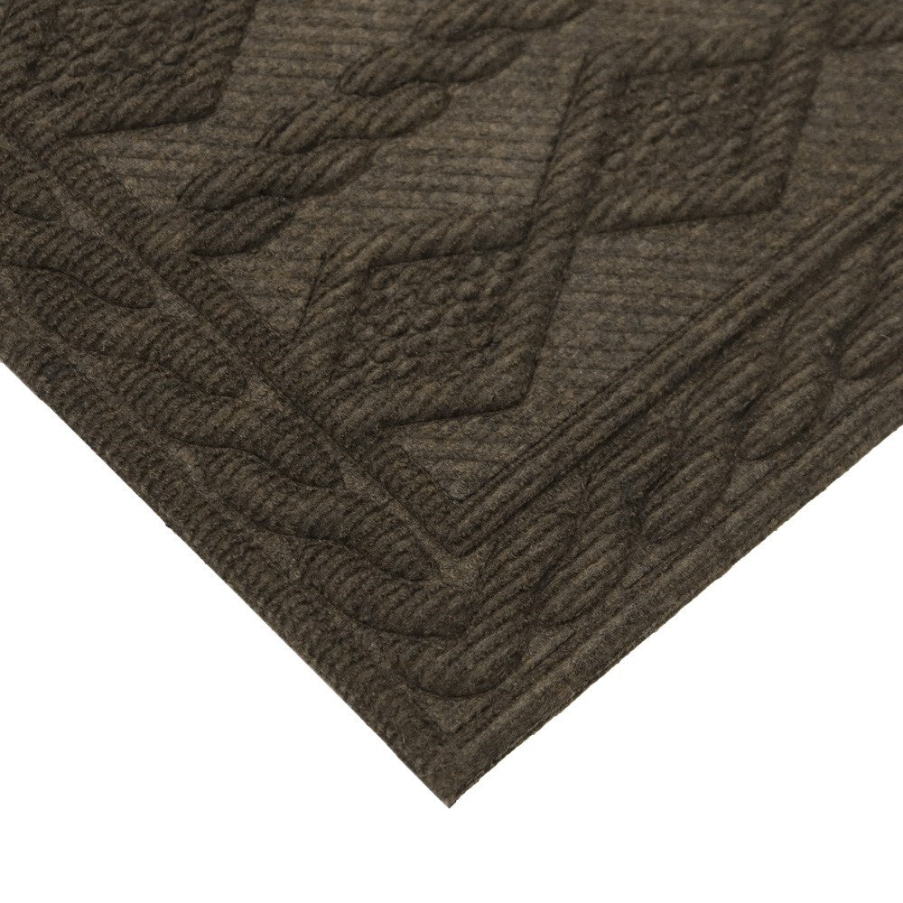 Knit Scraper Doormat Brown 40x60cm