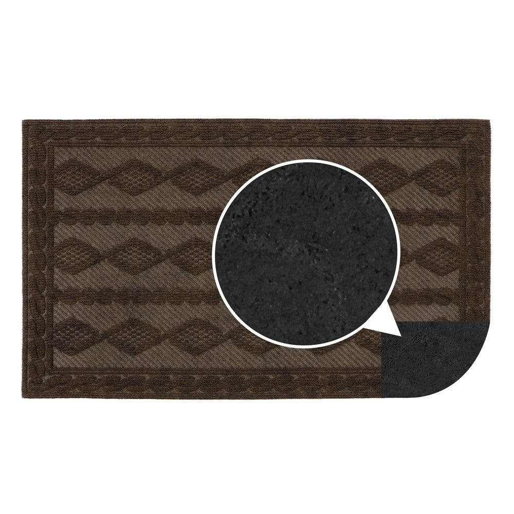 Knit Scraper Doormat Brown 40x60cm