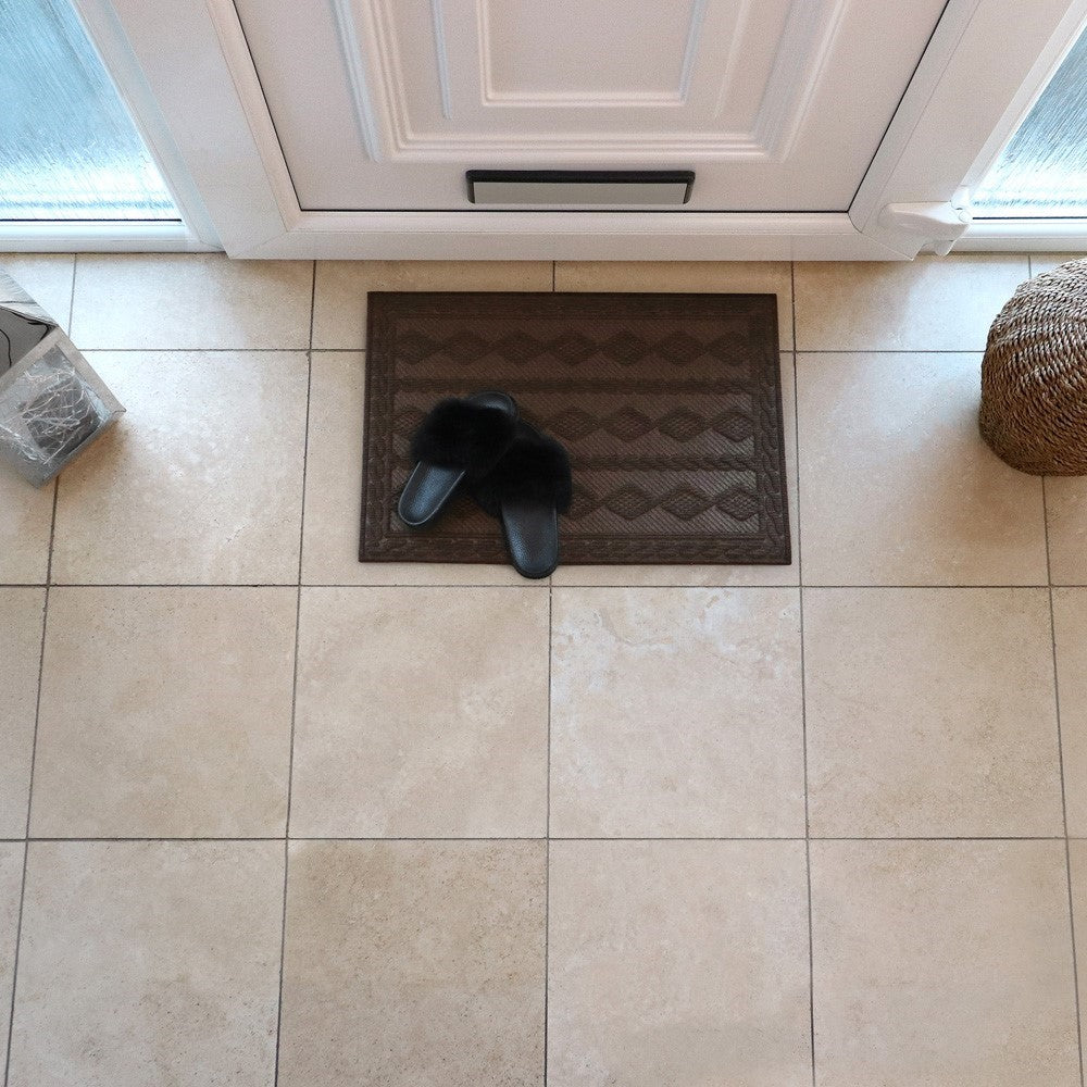 Knit Scraper Doormat Brown 40x60cm
