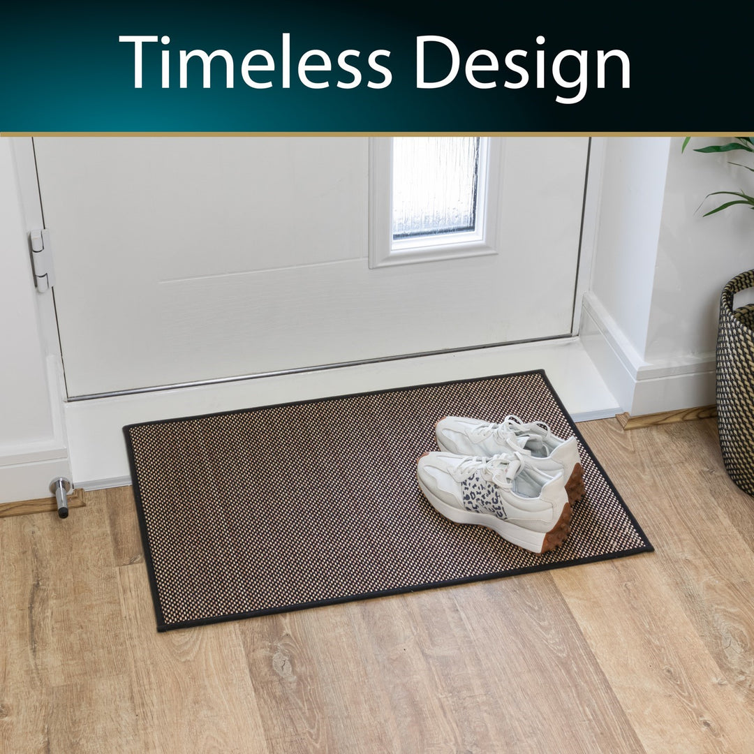 Antarra Machine Washable Doormat, 50x75cm - Black/Brown