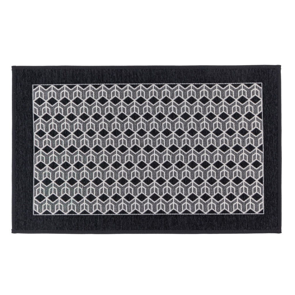 Allure Machine Washable Doormat, 50x75cm - Black