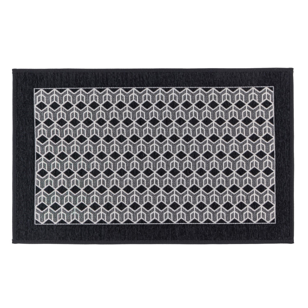 Allure Machine Washable Doormat, 50x75cm - Black