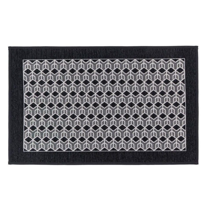 Allure Machine Washable Doormat, 50x75cm - Black