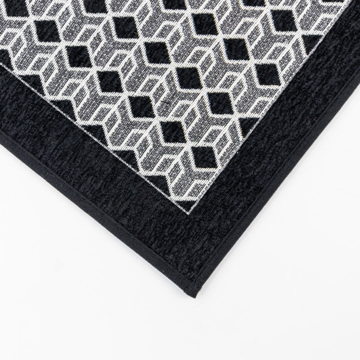 Allure Machine Washable Doormat, 50x75cm - Black