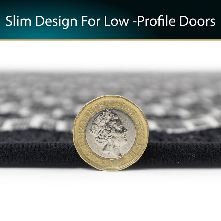 Allure Machine Washable Doormat, 50x75cm - Black
