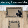 Elegance Machine Washable Doormat, 50x75cm - Scroll Border