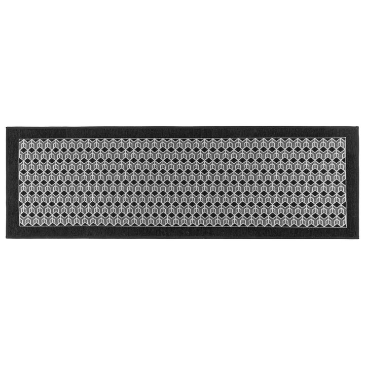 Allure Machine Washable Runner, 50x150cm - Black