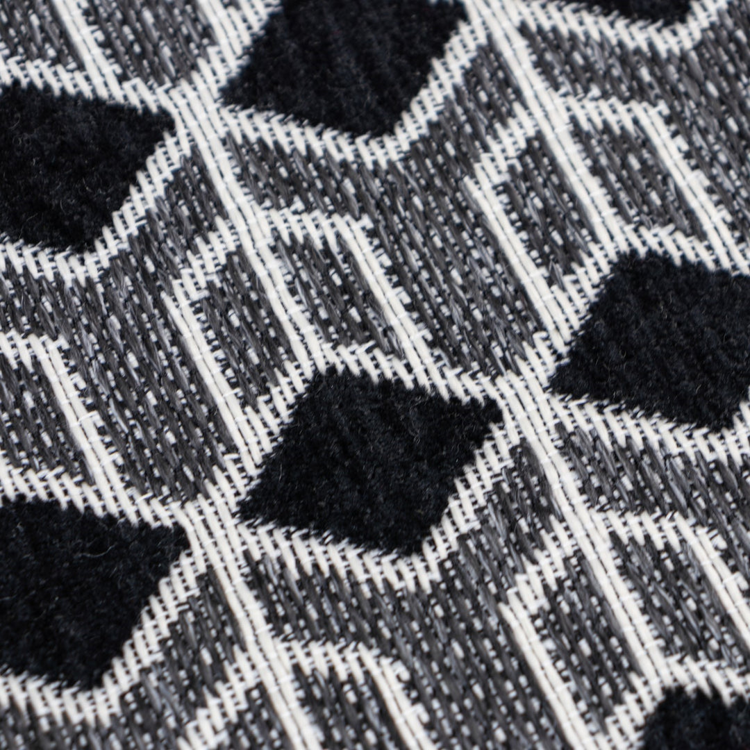 Allure Machine Washable Runner, 50x150cm - Black
