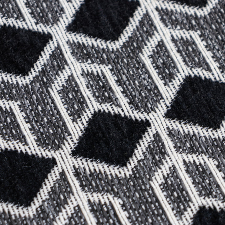 Allure Machine Washable Runner, 50x150cm - Black