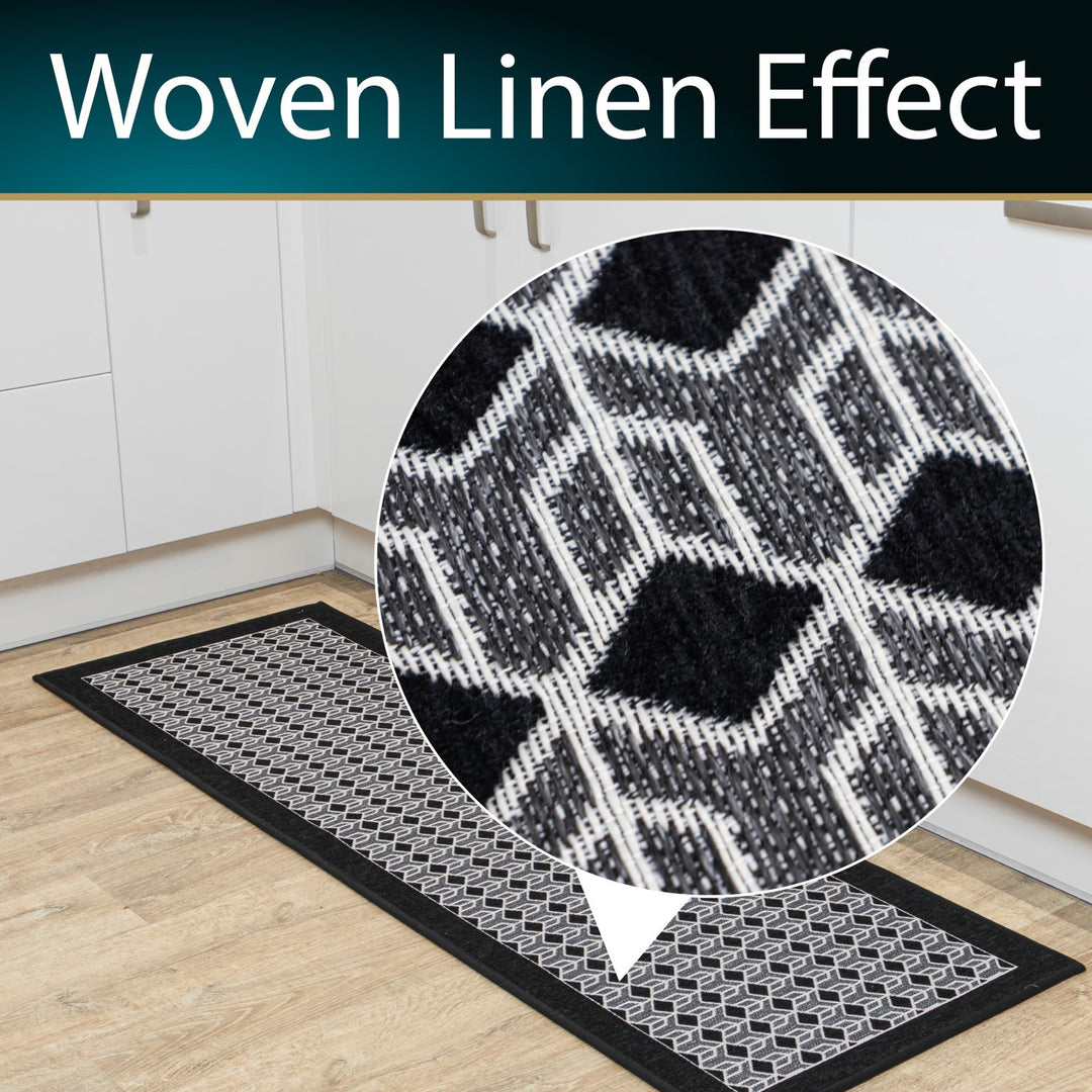 Allure Machine Washable Runner, 50x150cm - Black