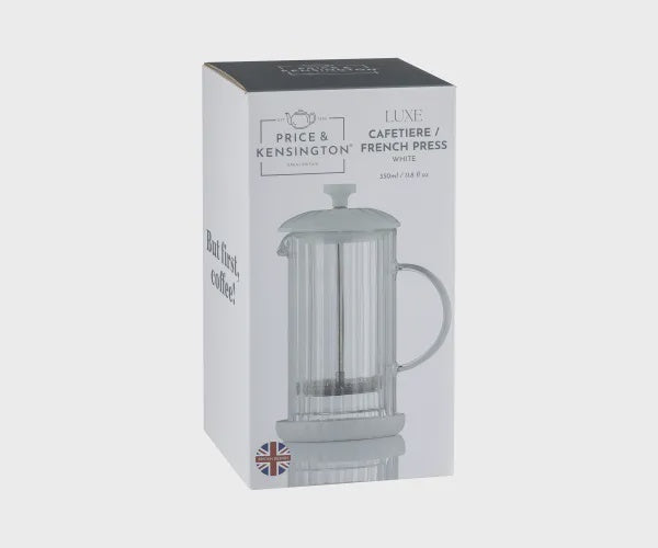 Luxe Cafetiere/French Press White 350ml