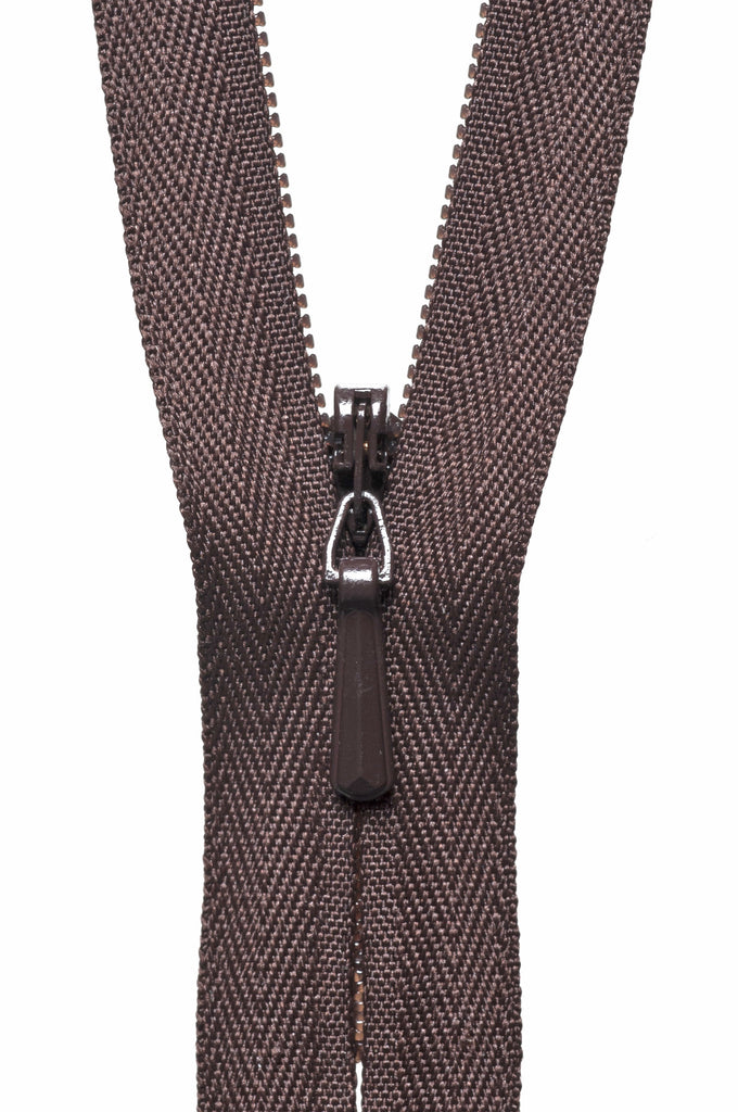 Concealed Zip: 41cm: Brown