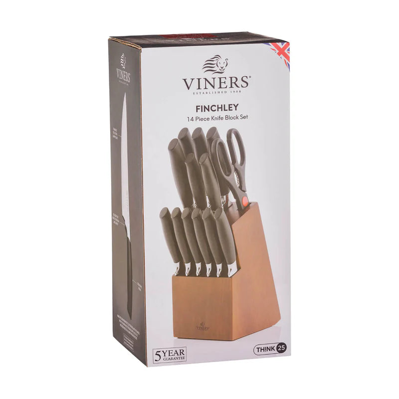 Viners Finchley 14 Pce Knife Block Set Giftbox
