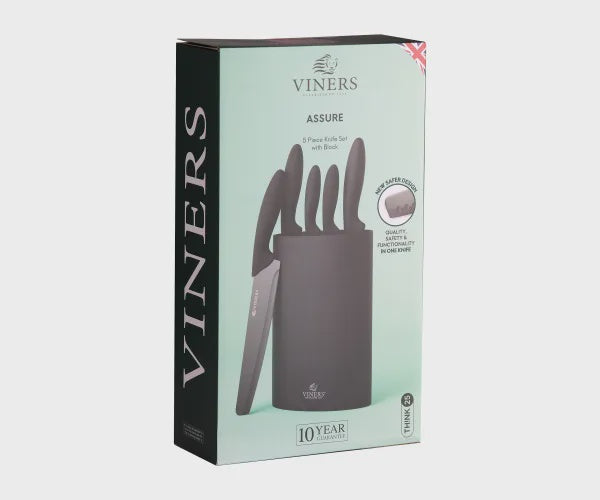 Assure 6 Pce Knife Block Set Giftbox