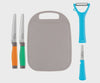 Assure Colour Code Knife, Peeler & Board Set